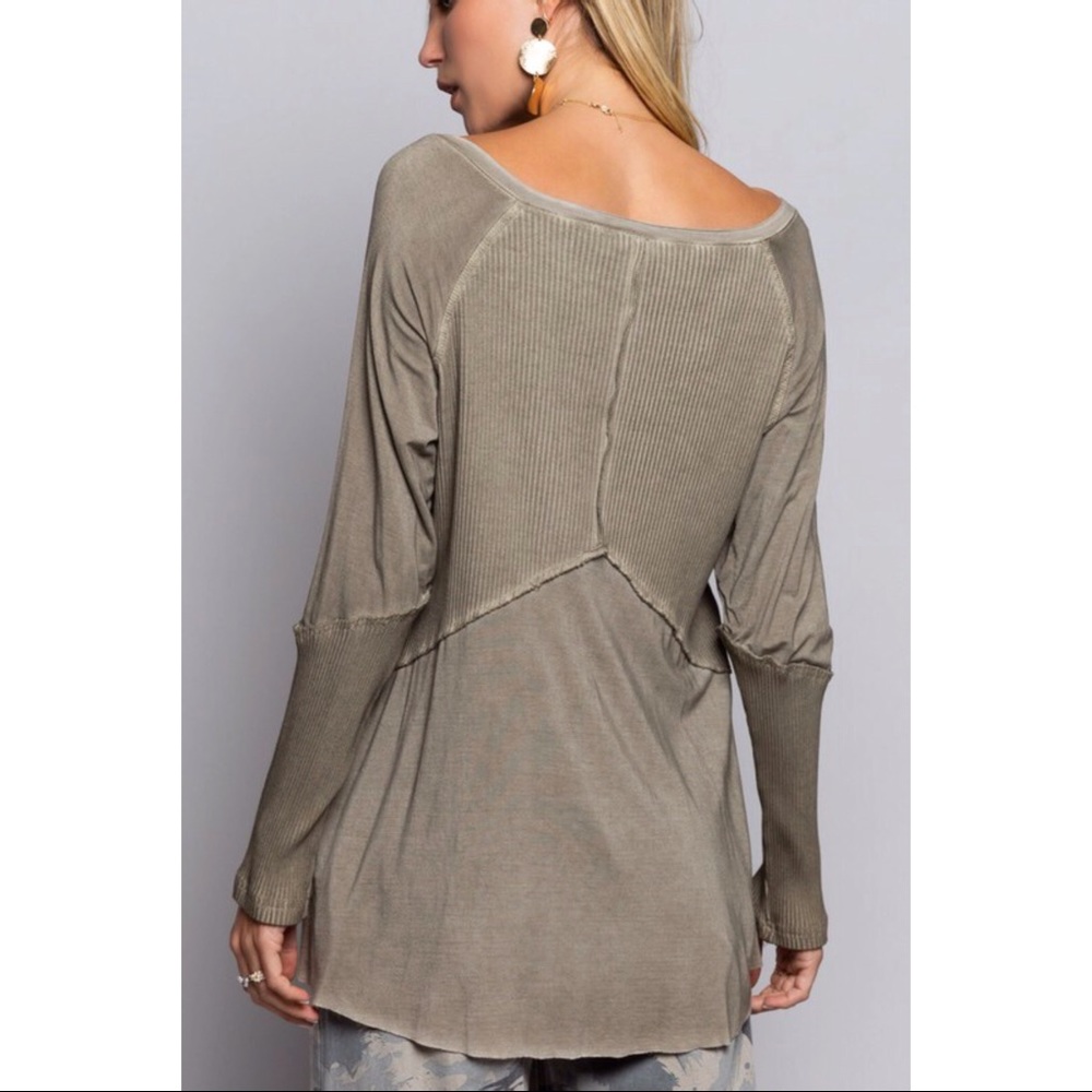 Olive Ripped Long Sleeve - Picture 4 of 4